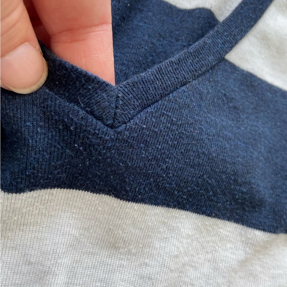 TNA Striped Nautical V-neck Sweater - Sz M - Picture 7 of 11